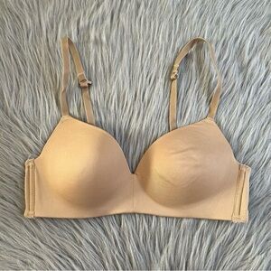 So Wireless Light Lift Bra Women Size 34A Tan Brown Wirefress Lined Back Closure
